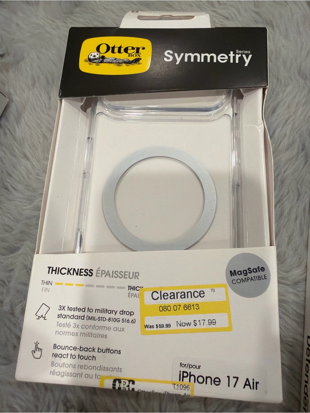 OtterBox Symmetry Clear Case with Silver MagSafe Ring